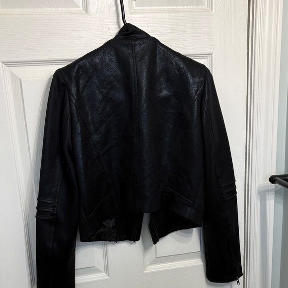 Simon Chang Black Studded Leather Jacket - Picture 2 of 5